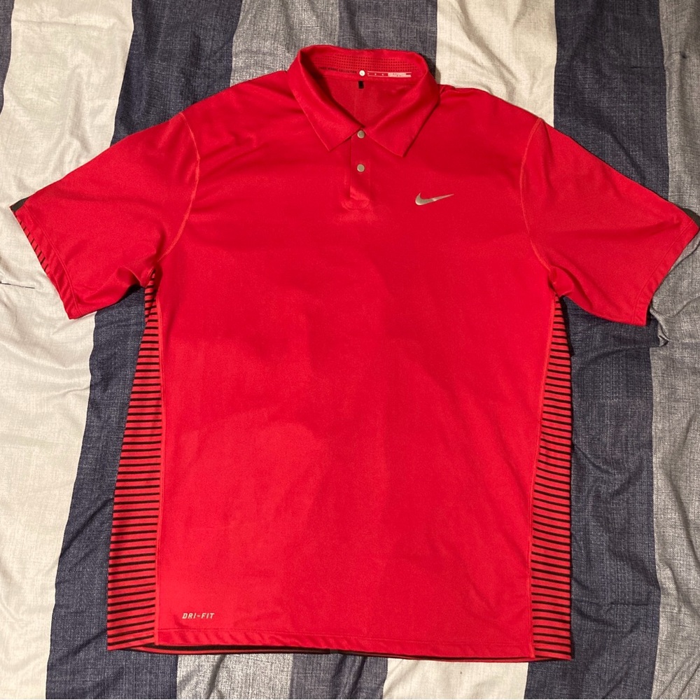 Tiger Woods Collection Mens Golf Polo Shirt Sz L Bright Color